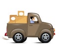 Illustration of delivery trucks Royalty Free Stock Photo