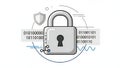 Cyber Security Padlock Data Protection, Encryption, and Safety Royalty Free Stock Photo
