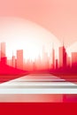 illustration depicting a dynamic city skyline, embodying the essence of a business concept. Royalty Free Stock Photo