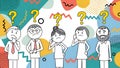 Question Mark People Problem Solving, Confusion, Uncertainty Concept Royalty Free Stock Photo