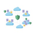 Cloud Data Security and Protection Concept Royalty Free Stock Photo