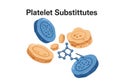 Llustration depicting Platelet Substitutes, featuring stylized Royalty Free Stock Photo
