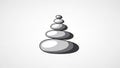 Illustration depicting a stack of smooth flat stones arranged Royalty Free Stock Photo