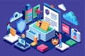 An illustration depicting various elements related to customizable privacy policies, emphasizing digital security, Privacy policy Royalty Free Stock Photo