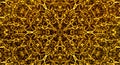 abstract background radial kaleidoscopic mandala effect bright golden stars dots