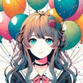 Balloons: how they affect the mood of anime girls