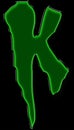 letter k horror font ectoplasm slime halloween