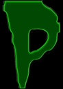 letter p horror font ectoplasm slime halloween