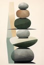 stacked set of boulders - generative Ai illustration