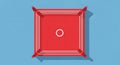 Top-Down View of a Boxing Ring on a Blue Background Royalty Free Stock Photo