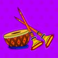 Illustration of desi indian art style shehnai indian musical instrument.