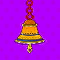 Illustration of desi indian style temple bell.