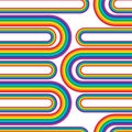 Rainbow japan connect horizontal seamless pattern