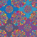 Manihot Palmata target seamless pattern