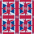 UK Big Ben flag circle seamless pattern Royalty Free Stock Photo