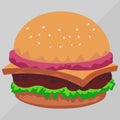 Big Bacon Burger Royalty Free Stock Photo