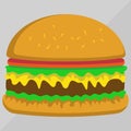 Vector burger sketch isolated illustration Royalty Free Stock Photo