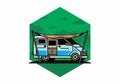 Van camper and flysheet illustration design