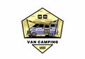 Van camper and flysheet illustration design