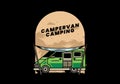 Van camper and flysheet illustration design