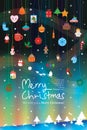 Christmas day color line hang element vertical effect