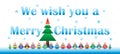 Christmas owl wish you a banner Royalty Free Stock Photo