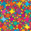 Circle geo symmetry colorful seamless pattern