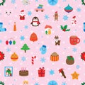 Christmas free around seamless pattern Royalty Free Stock Photo