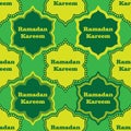 Ramadan six star card Ramadan Kareem symmetry seamless pattern Royalty Free Stock Photo