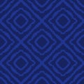 Illustration design eye square woven fabric tribal seamless pattern blue Porcelain color tone