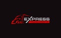 Illustration graphic design of express logistic transportation concept logo design template