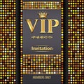 design invitations to the VIP party gold