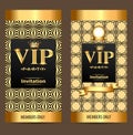 design invitations to the VIP party gold