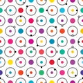 IQ sign circle colorful symmetry seamless pattern