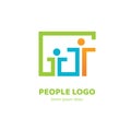 Logo design abstract people template.