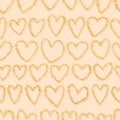 Love many line fabric gold seamless pattern Royalty Free Stock Photo