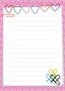 Love paper clip top note page