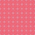 Octagon flower shape symmetry red pastel seamless pattern