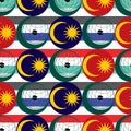 OIC logo combine Malaysia flag element seamless pattern