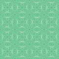 Ramadan star line symmetry green seamless pattern