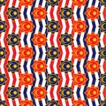 Malaysia flag element chevron vertical seamless pattern