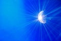 Illustration design of The rays of a mirror disco ball on a blue background Royalty Free Stock Photo