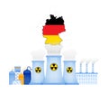 illustration design of Safe Renewable Nuclear Energy Campaign in Germany and the European Union. nuclear for zero carbon emission