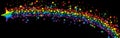 Star rainbow fly banner black