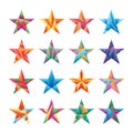 Star triangle cut color set