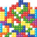 Tetris Russia puzzle falling colorful try seamless pattern