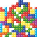 Tetris Russia puzzle falling colorful try seamless pattern