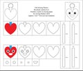 Love cartoon felt template