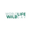 Illustration design about world wildlife day Royalty Free Stock Photo