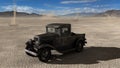 Illustration Desolate Desert Old Truck